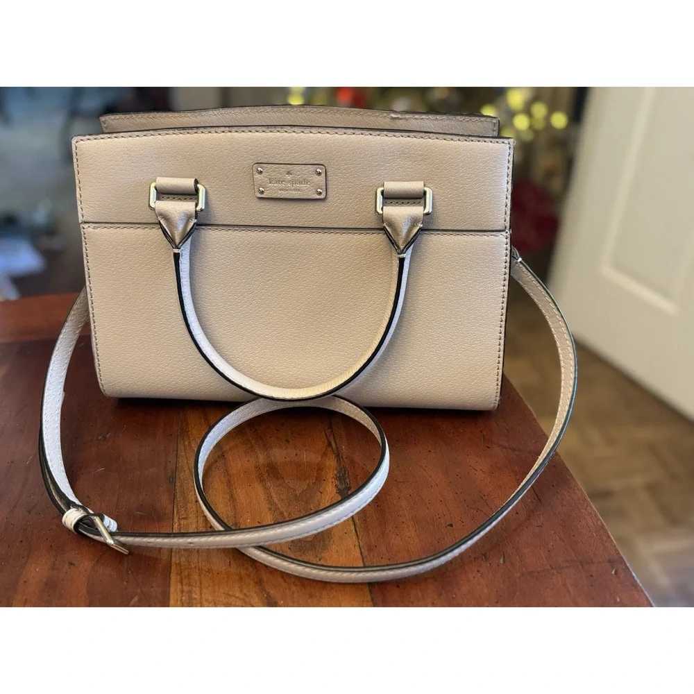 NEW Authentic Kate Spade Grove Street Small‎ Caley Almondine Leather Satchel